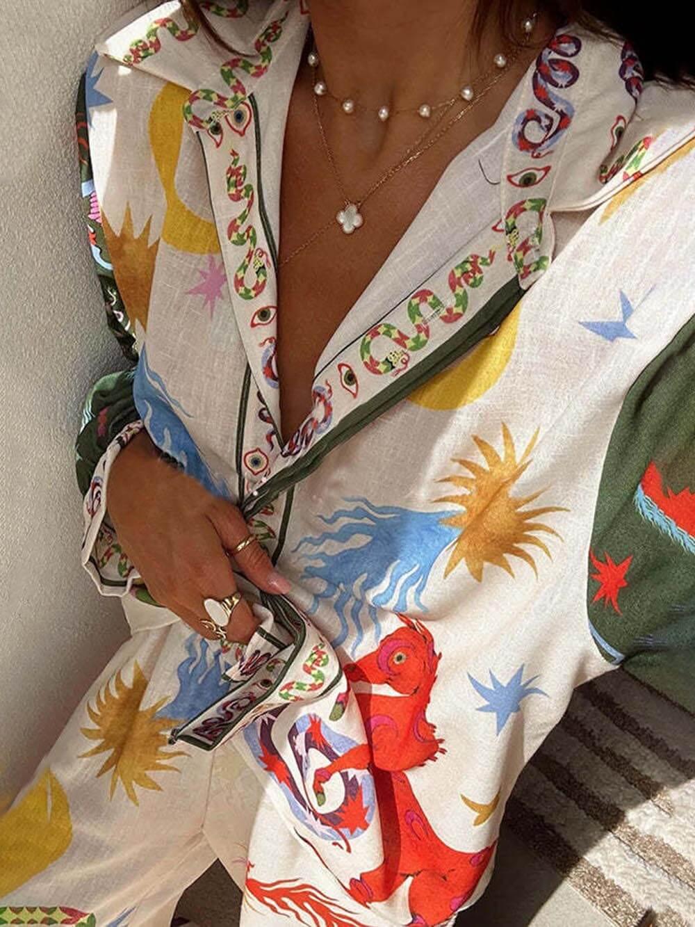 Bennett | Conjunto Camisero Estampado
