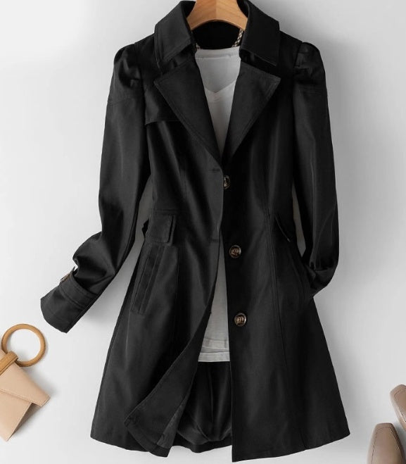 Audrey | Gabardina de Botonadura Sencilla
