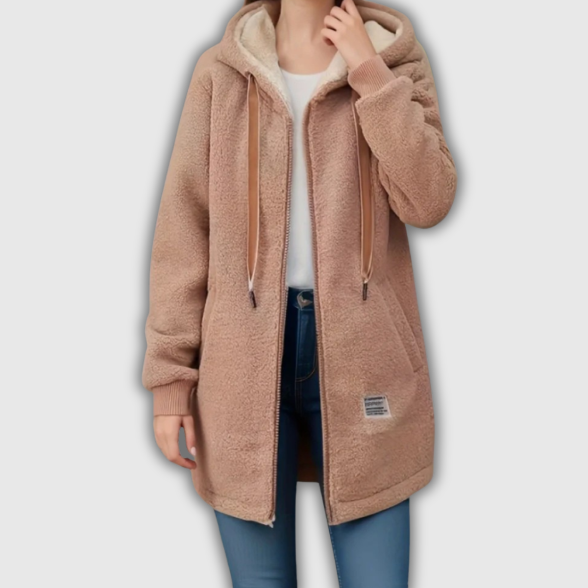 Hazel | Abrigo de Borreguito con Capucha
