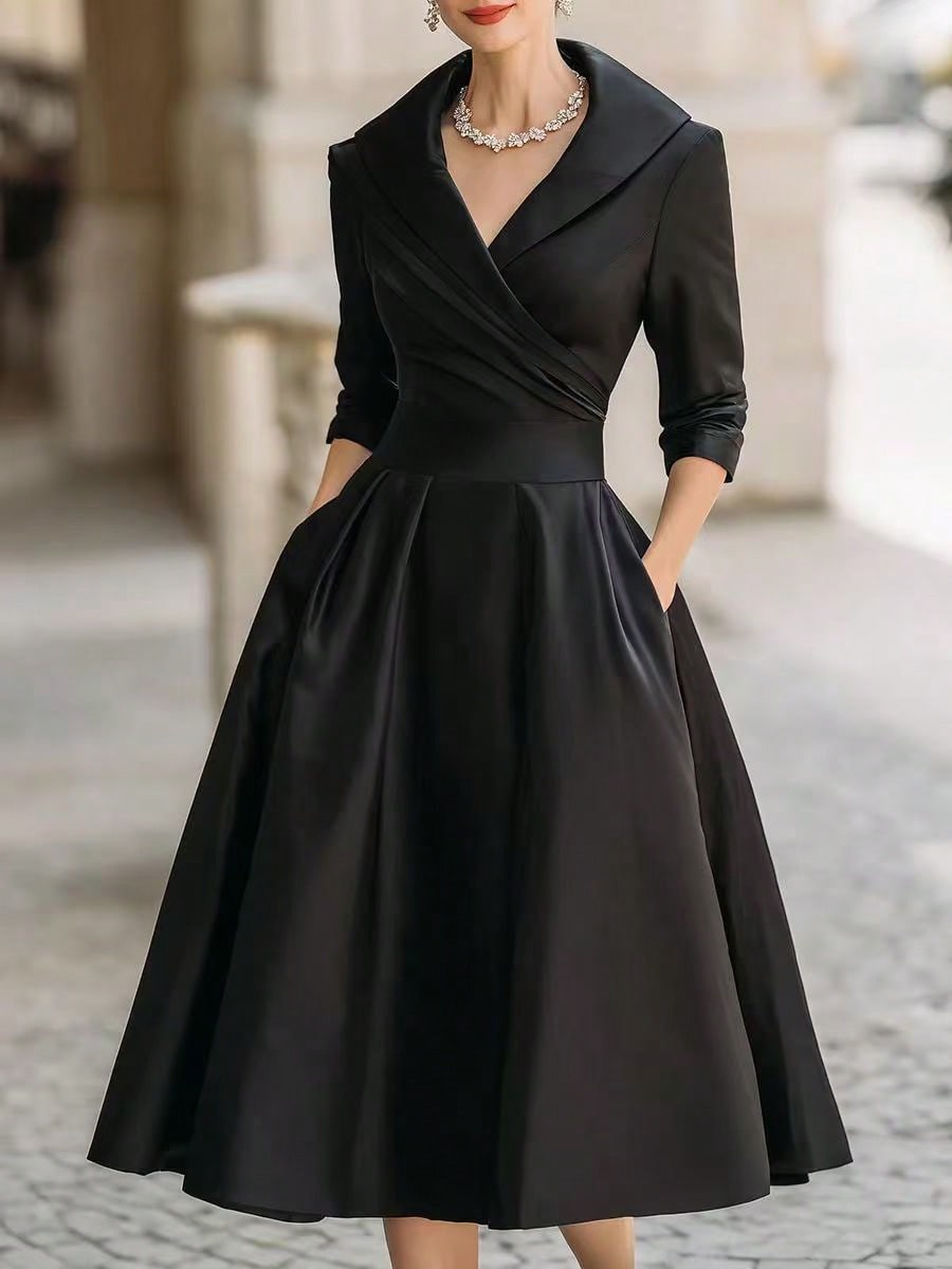Carmen | Vestido Midi Cruzado Satinado