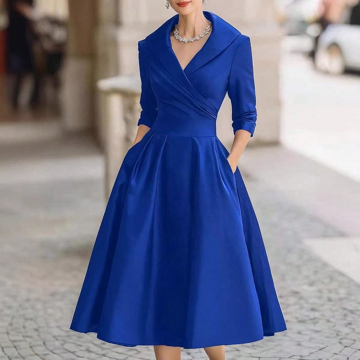 Carmen | Vestido Midi Cruzado Satinado