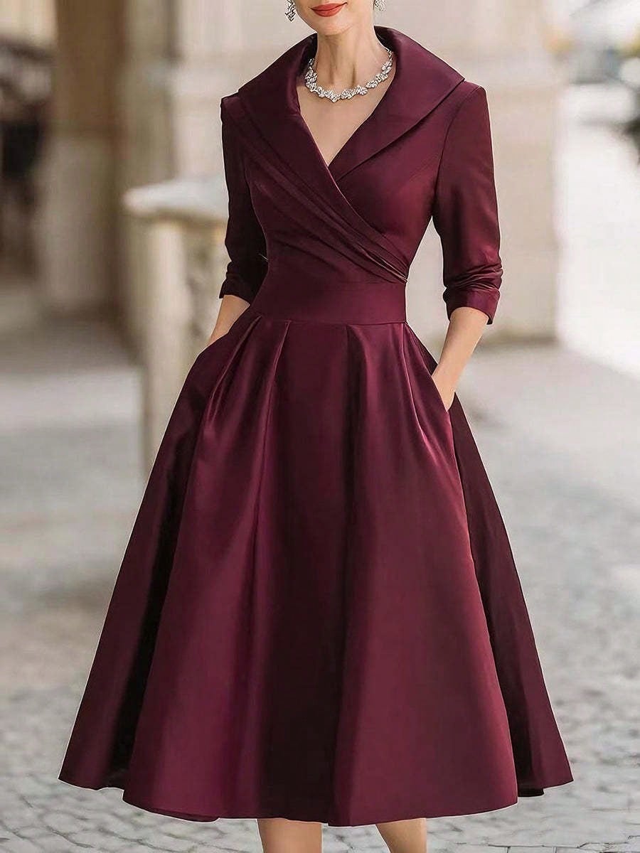 Carmen | Vestido Midi Cruzado Satinado