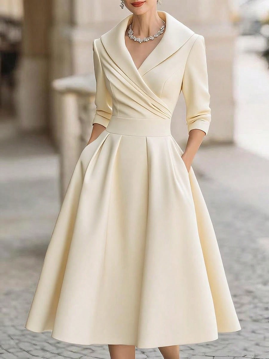 Carmen | Vestido Midi Cruzado Satinado