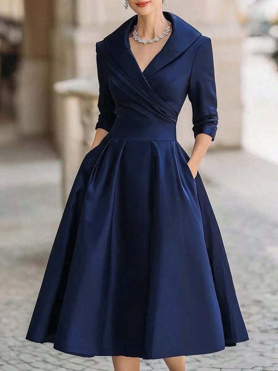 Carmen | Vestido Midi Cruzado Satinado