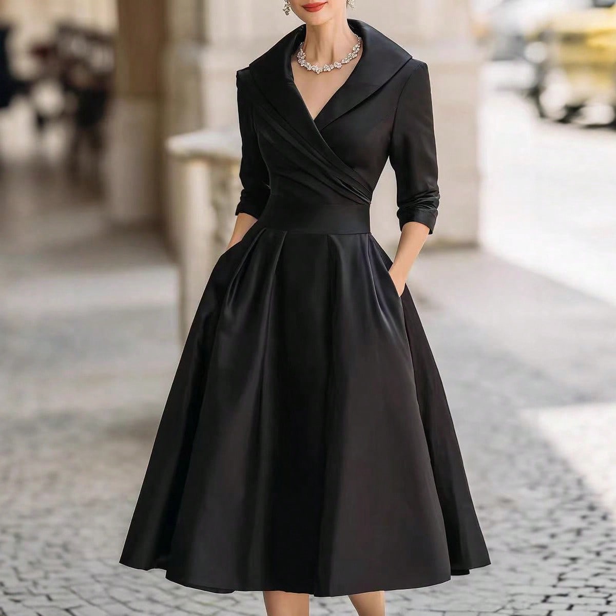 Carmen | Vestido Midi Cruzado Satinado