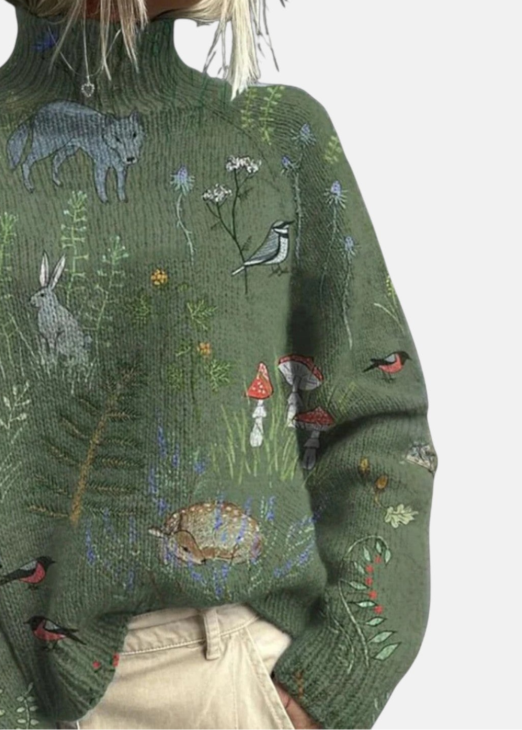 Aimelie | Jersey de Cuello Alto Elegante