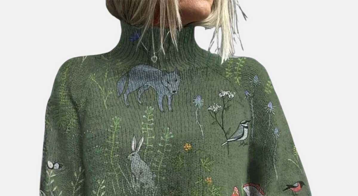 Aimelie | Jersey de Cuello Alto Elegante