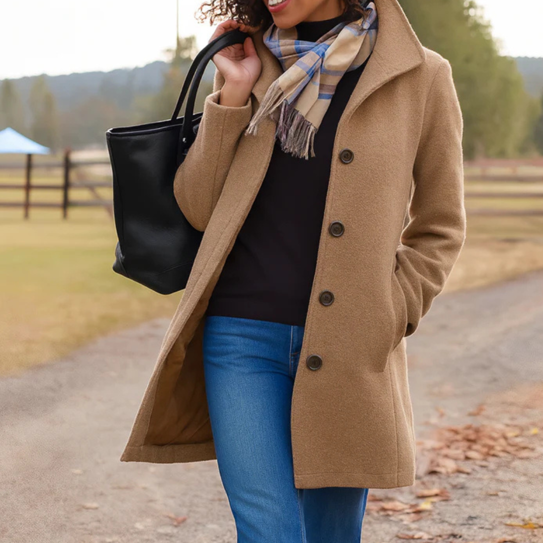 Evelyn | Abrigo de Invierno Clásico con Botonadura