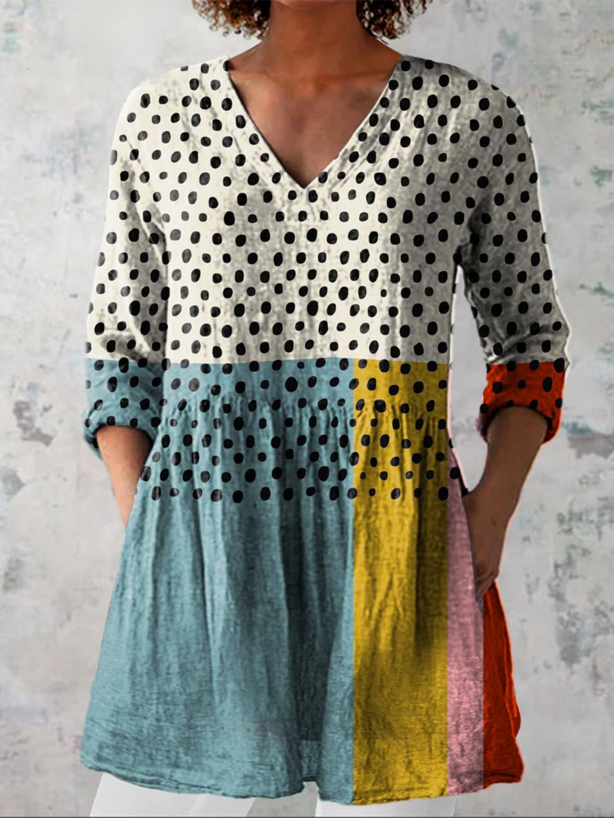 Elowen | Blusa Larga con Escote en V