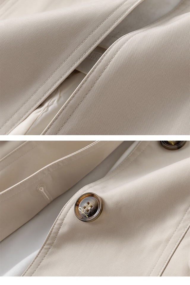 Audrey | Gabardina de Botonadura Sencilla