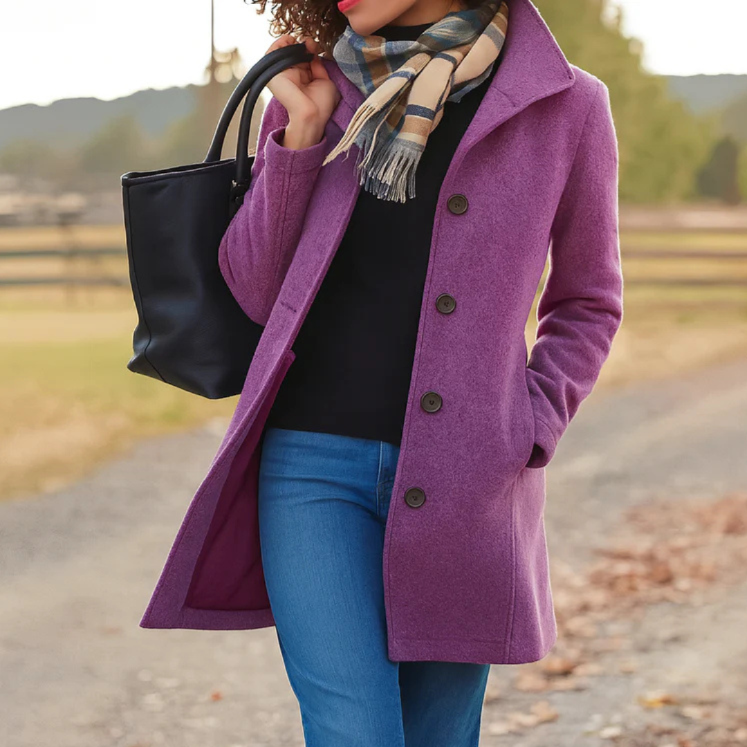 Evelyn | Abrigo de Invierno Clásico con Botonadura