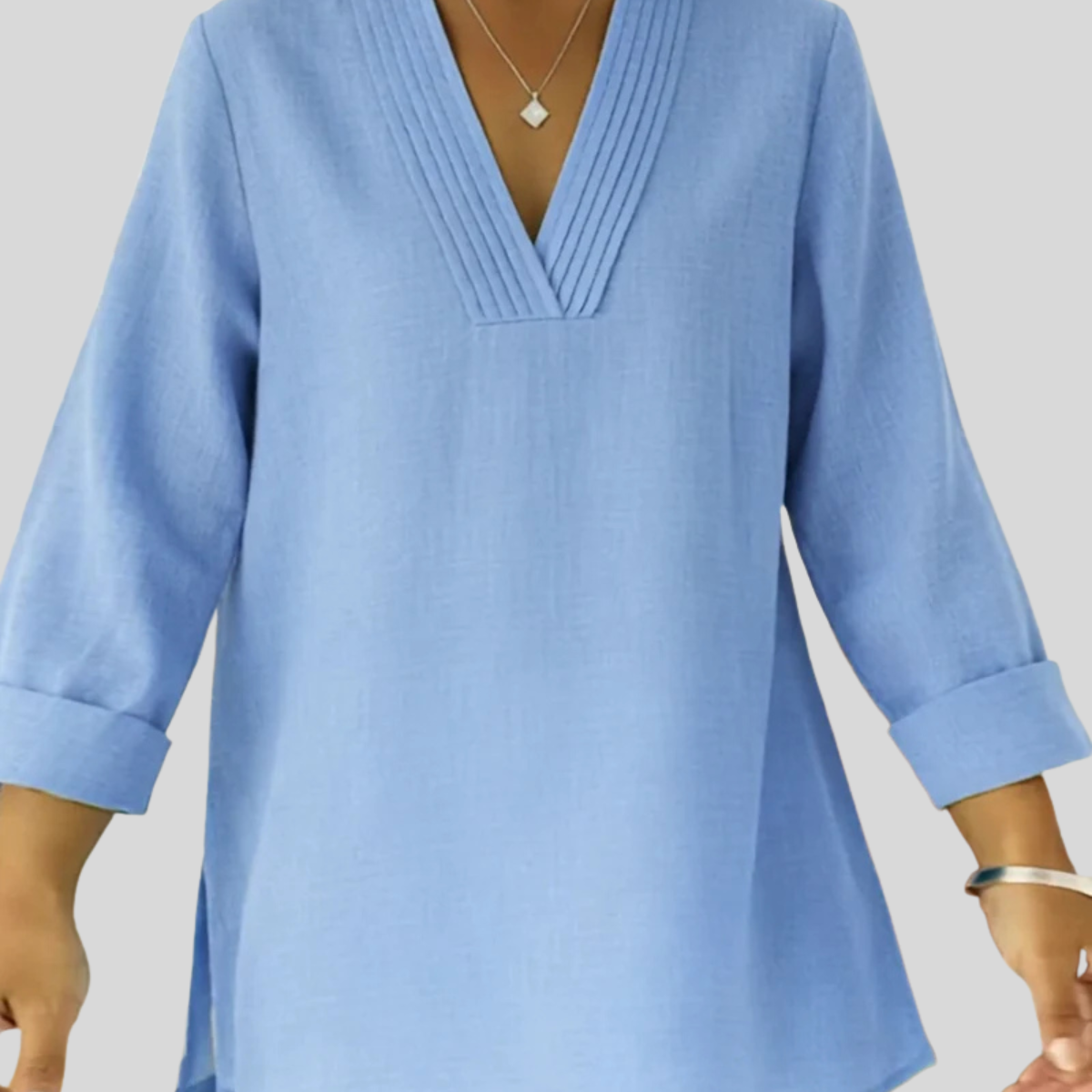 Elyra | Blusa de Manga Larga con Escote en V