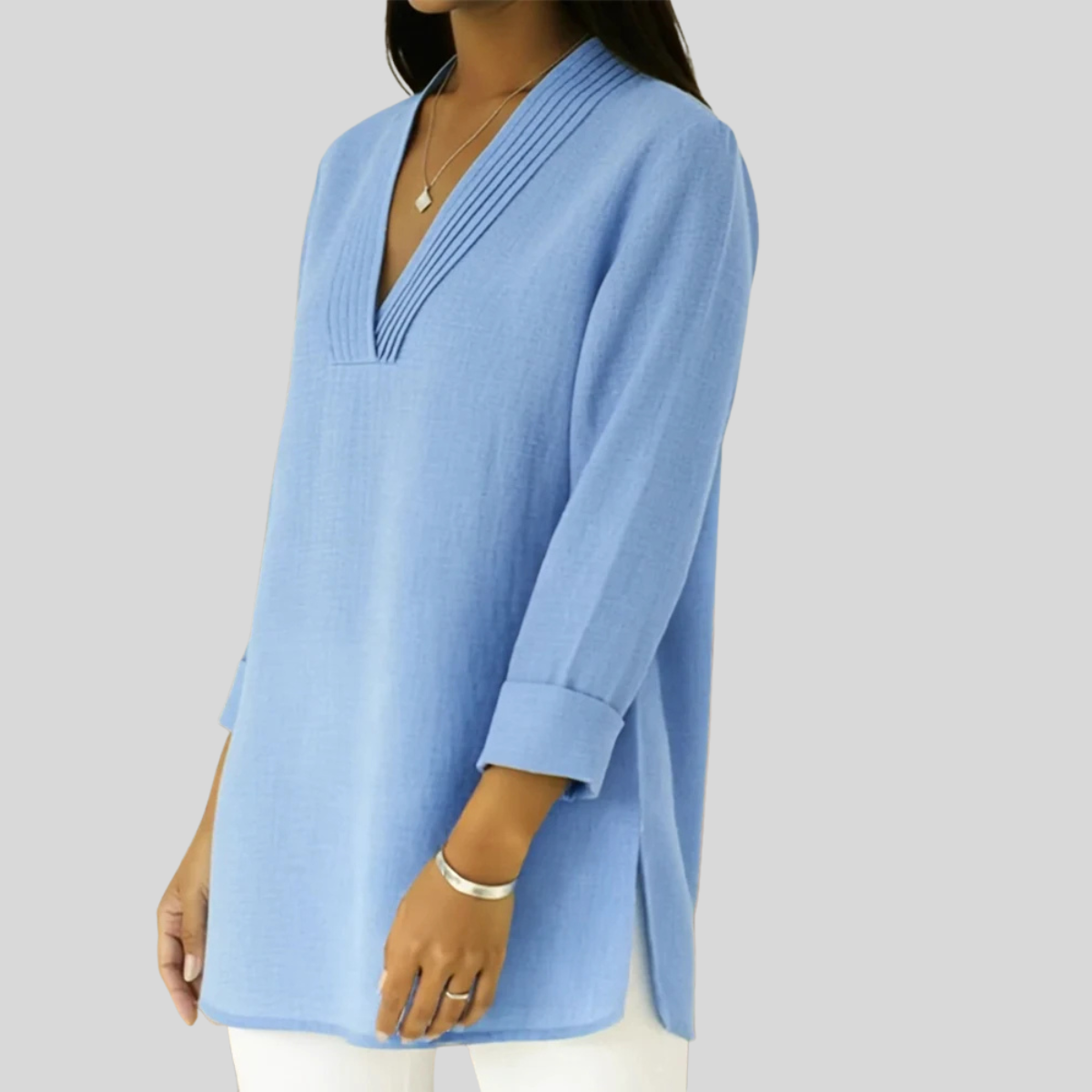 Elyra | Blusa de Manga Larga con Escote en V