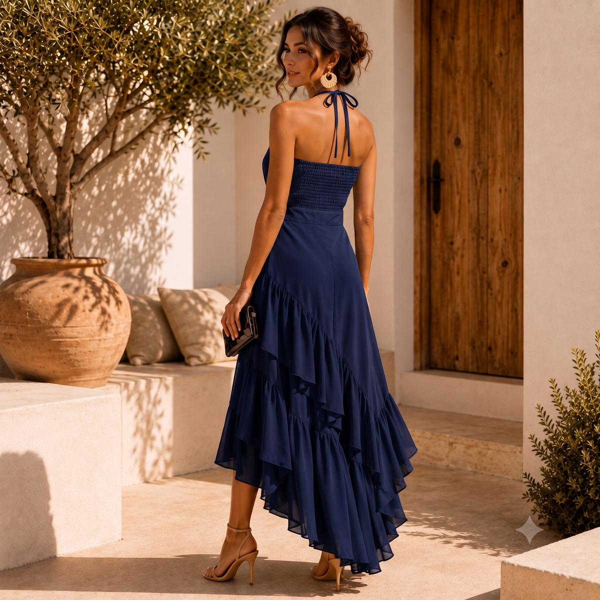 Iselle | Vestido Carla Elegante de Bajo Asimétrico
