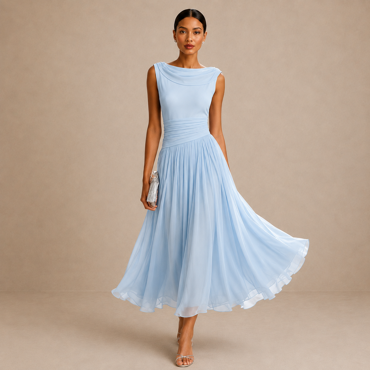 Iselle | Vestido Midi Plisado