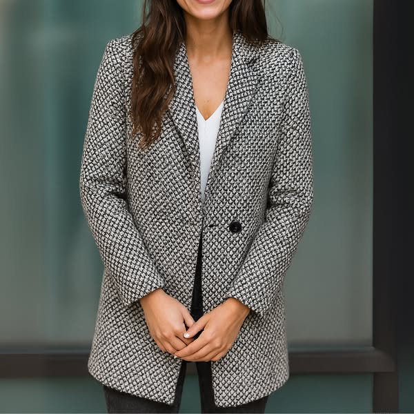 Edith | Abrigo de Tweed Texturizado