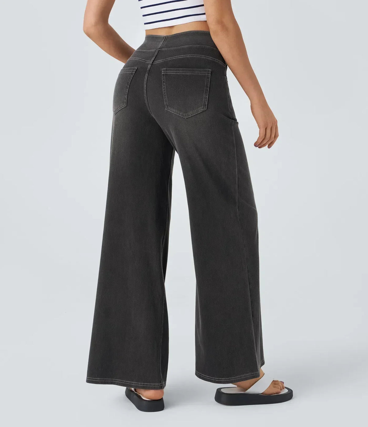 Eva | Pantalón Elástico de Cintura Alta y Cómodo