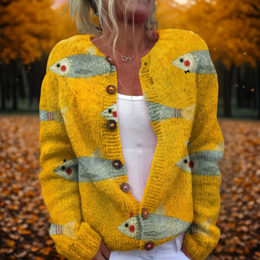 Bella | Cárdigan Artístico de Sardinas