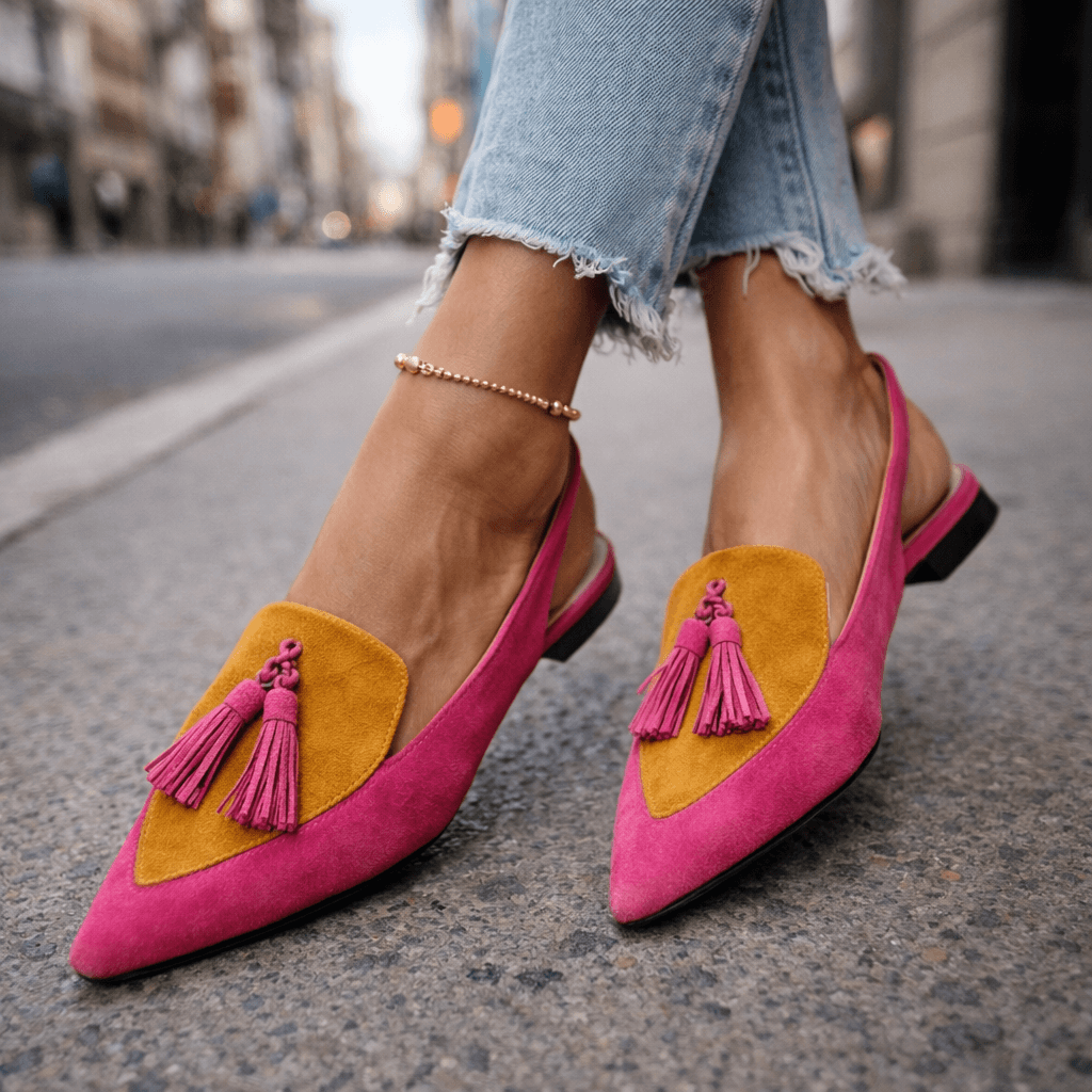 Eliza Sandalias con Tiras y Borlas