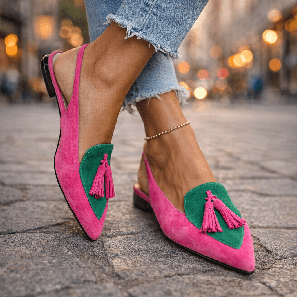 Eliza Sandalias con Tiras y Borlas