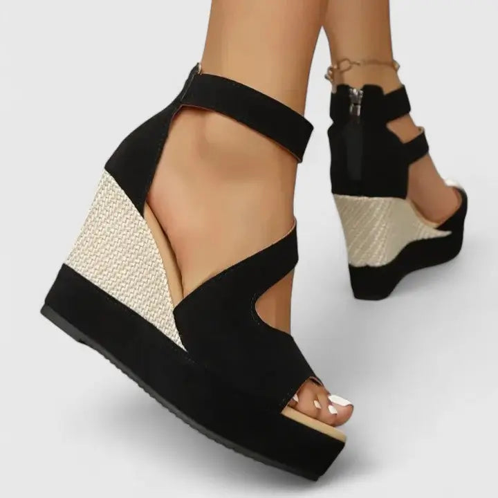 Aubrey Sandalias Tacón Negro