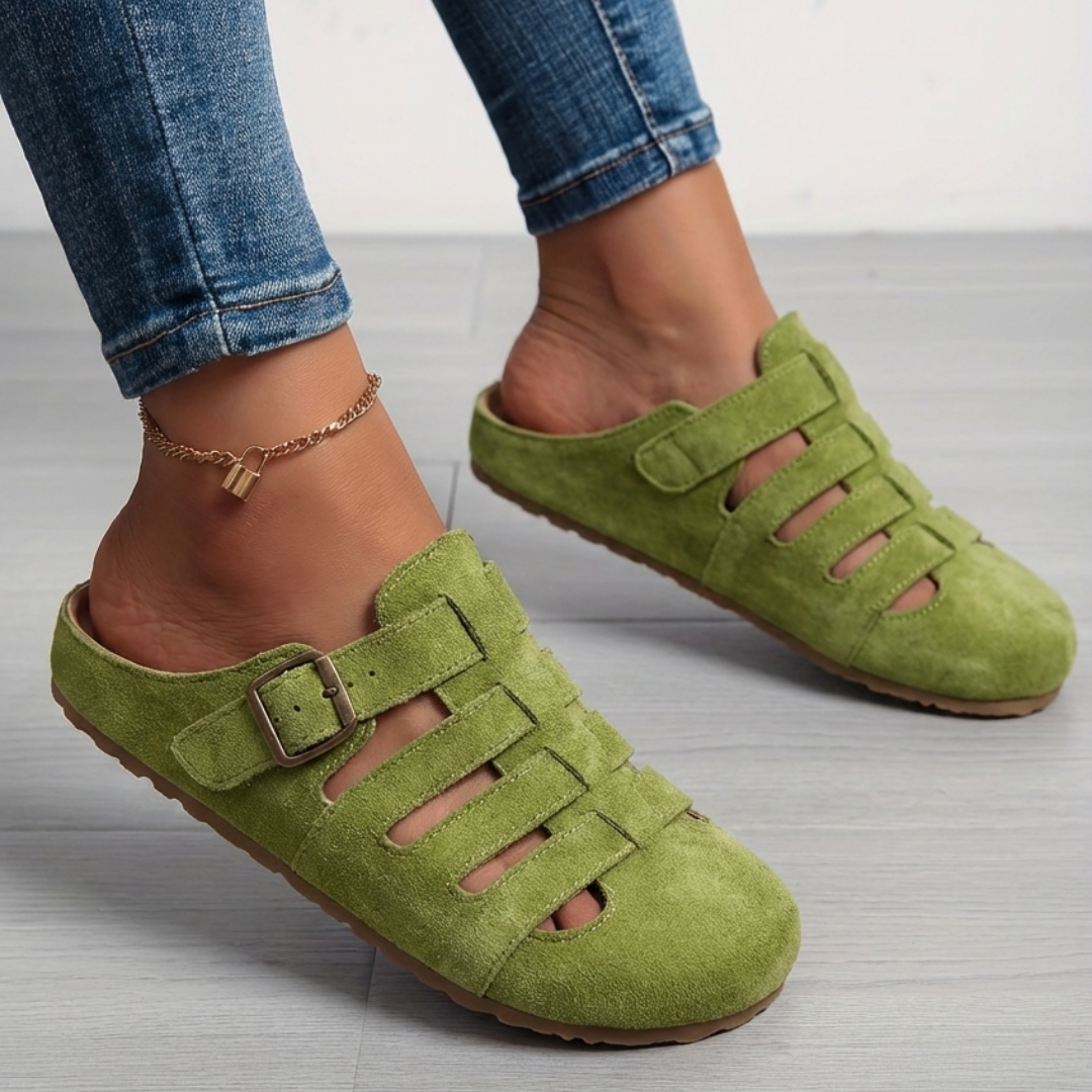 Clara Sandalias Mule con Hebilla Cómodas