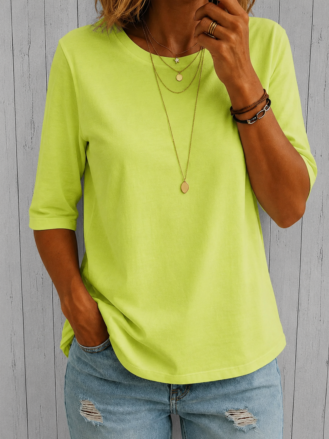 Calvera Camiseta Cómoda de Manga Extra