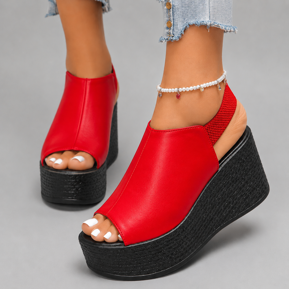Avelin Sandalias de Piel con Plataforma