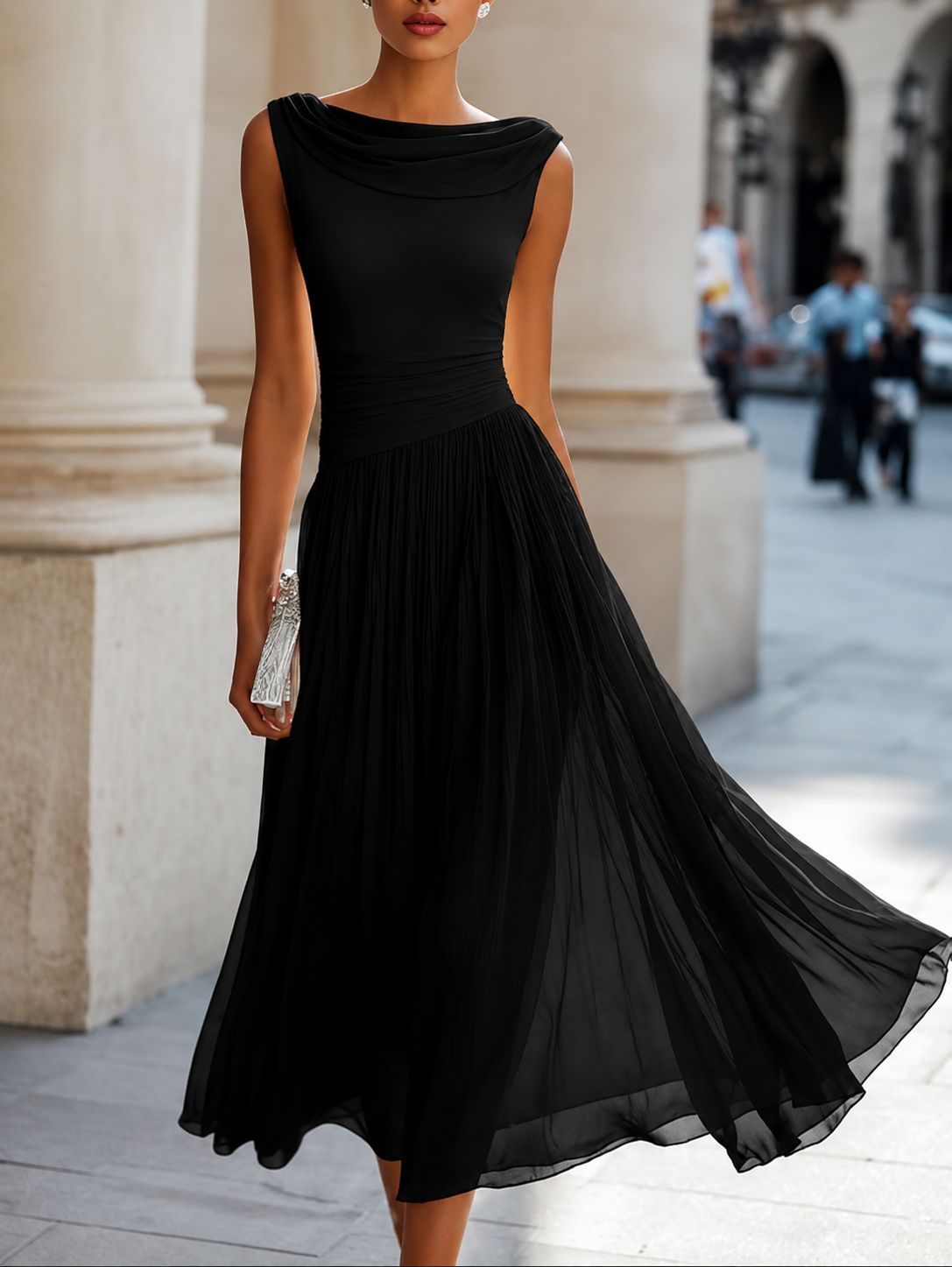 Iselle | Vestido Midi Plisado