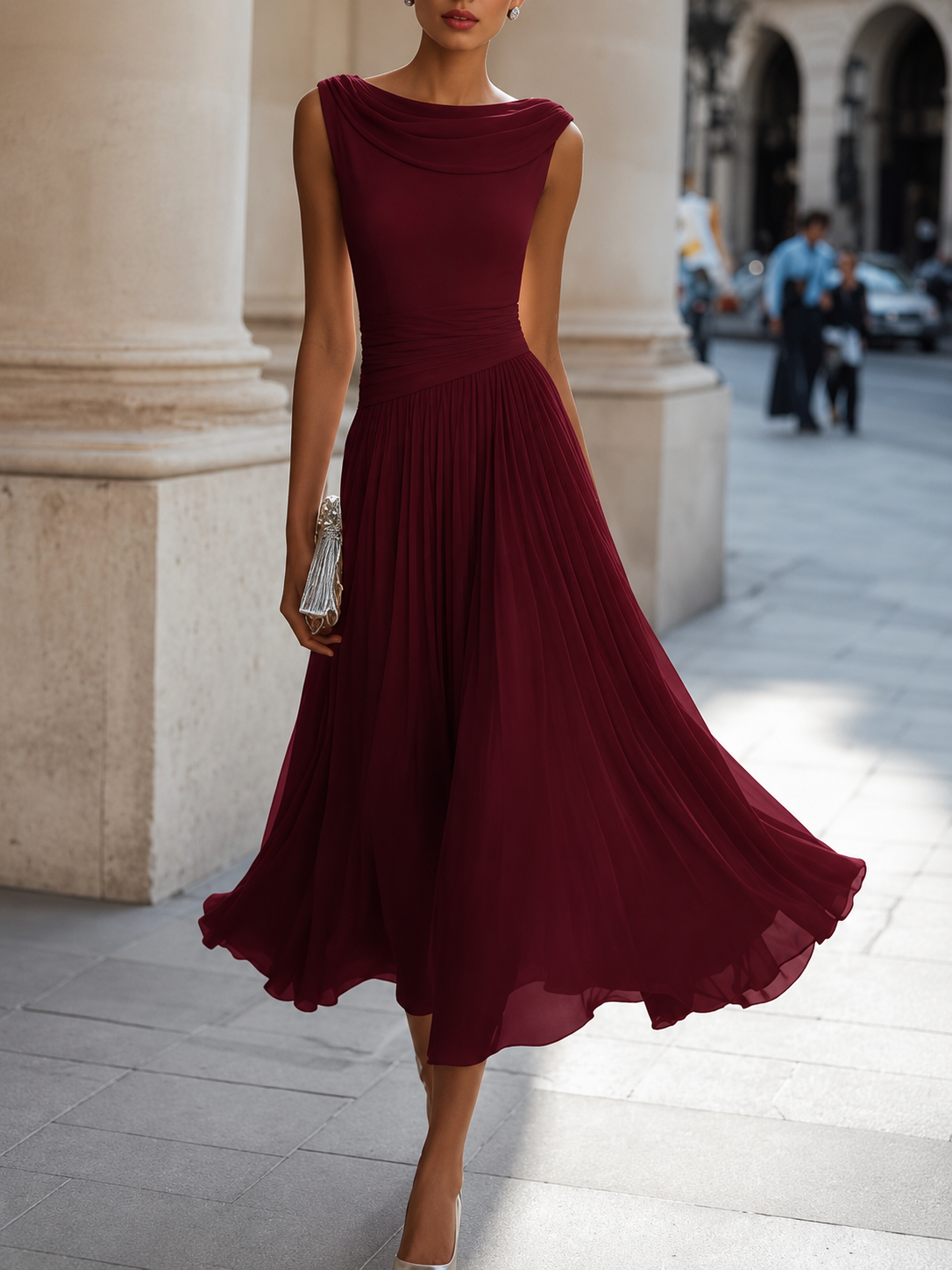 Iselle | Vestido Midi Plisado