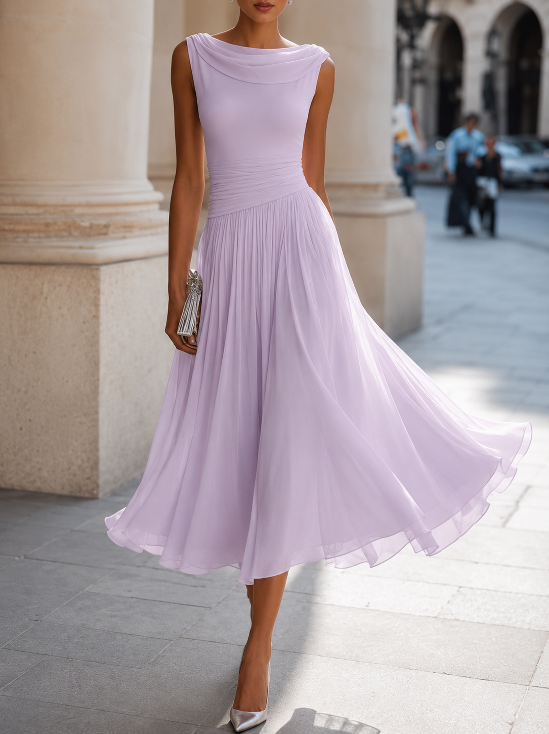 Iselle | Vestido Midi Plisado