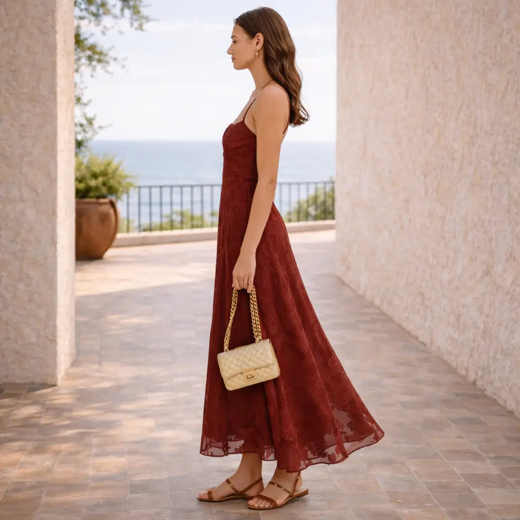 Buganvilla Vestido Jacquard Floral