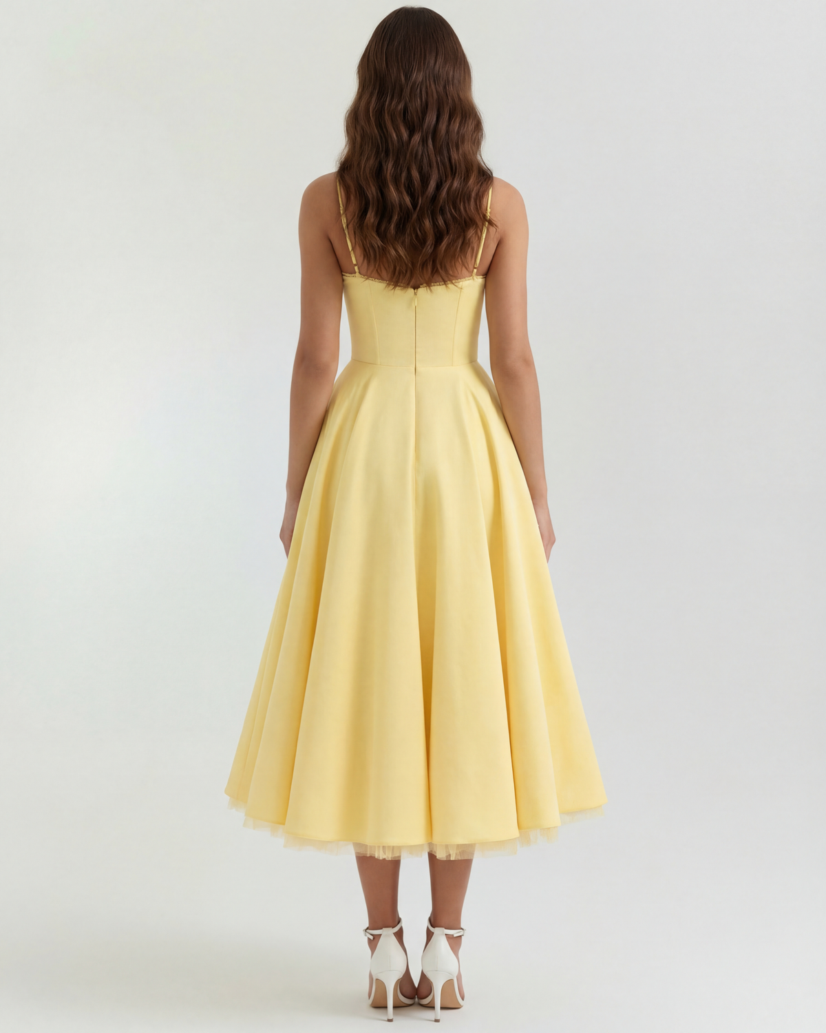 Selene Vestido Midi Amarillo