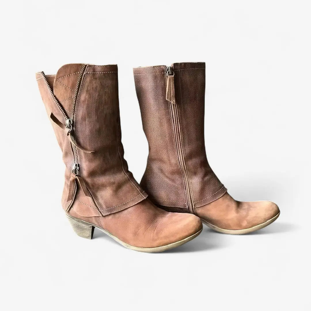 Amparo Botas de Piel de Otoño
