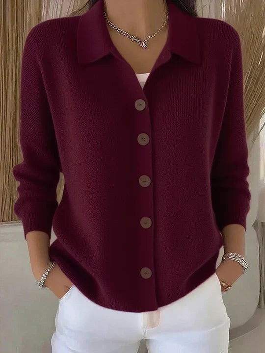 Elvira | Cárdigan de cuello y botones