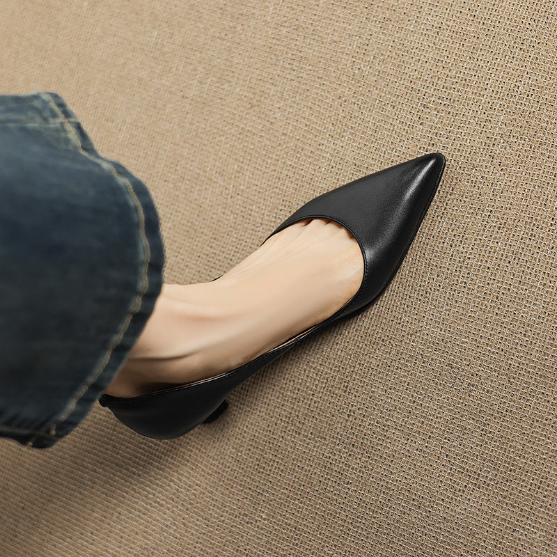 Calenne Tacones Kitten de Piel