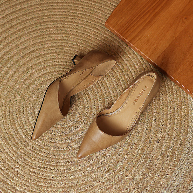 Ceyra Tacones de Piel Kitten