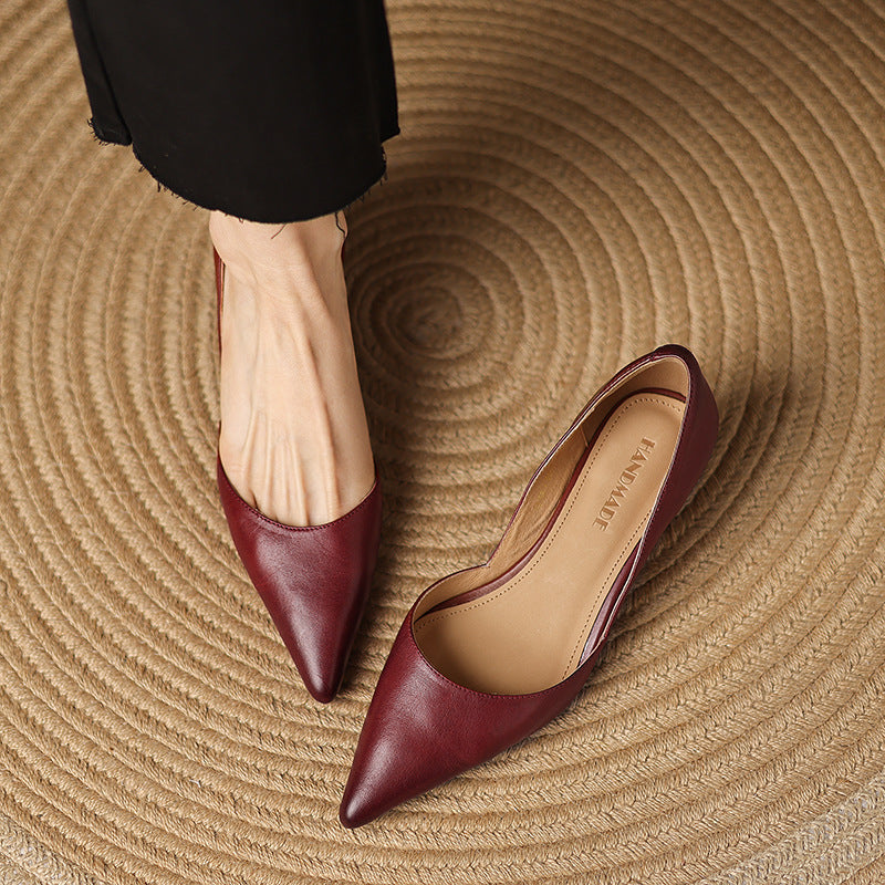 Ceyra Tacones de Piel Kitten