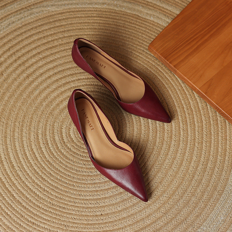 Ceyra Tacones de Piel Kitten