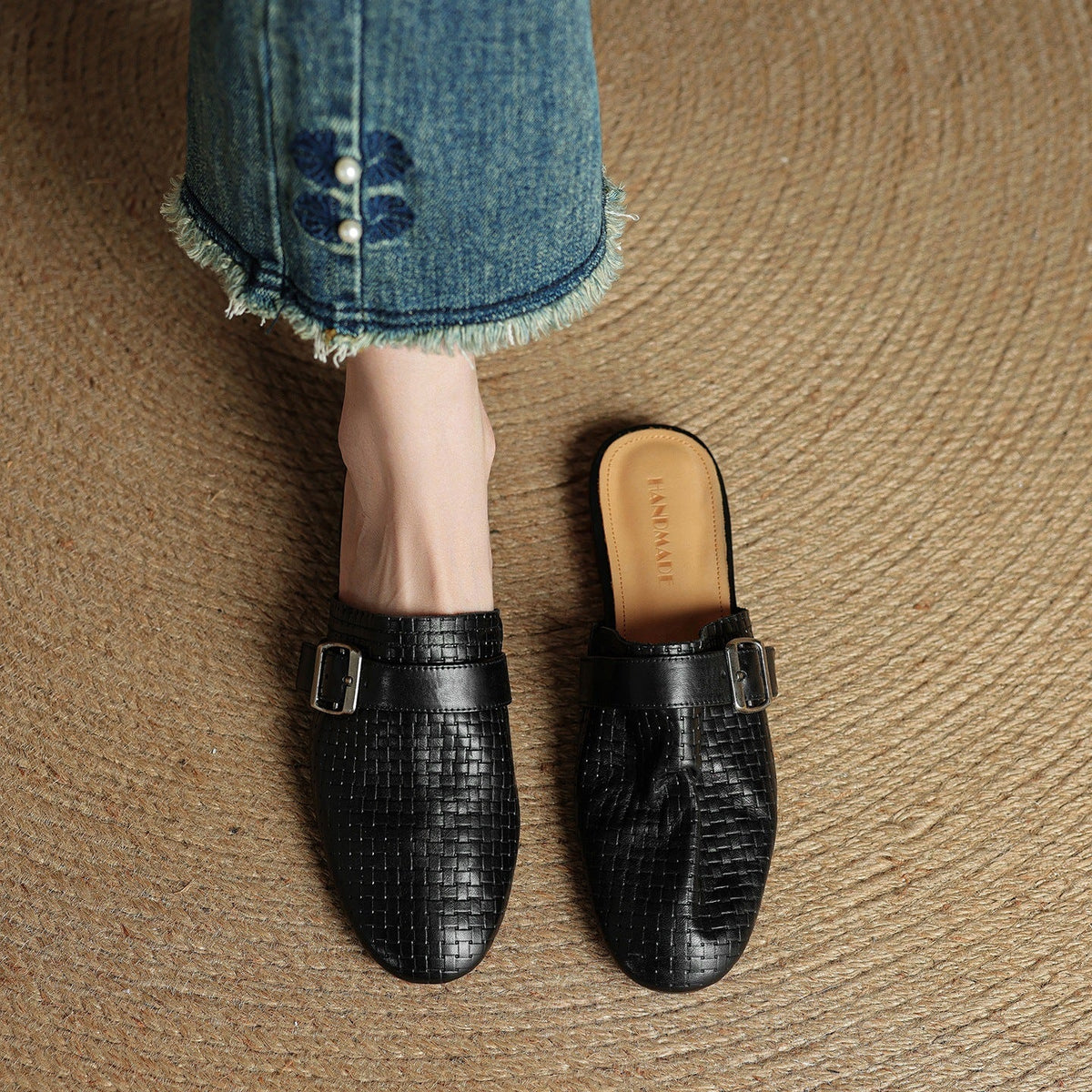 Emrie Mules de Piel Auténtica
