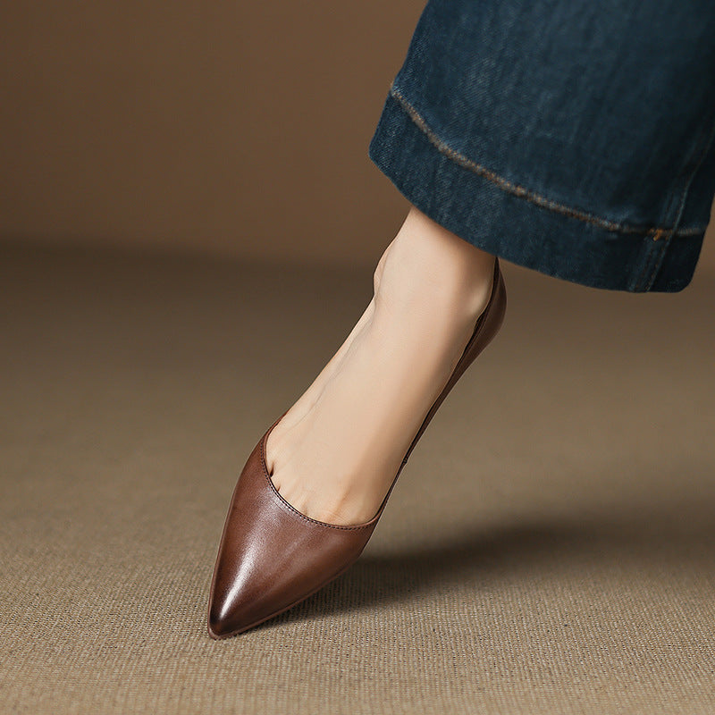 Calenne Tacones Kitten de Piel
