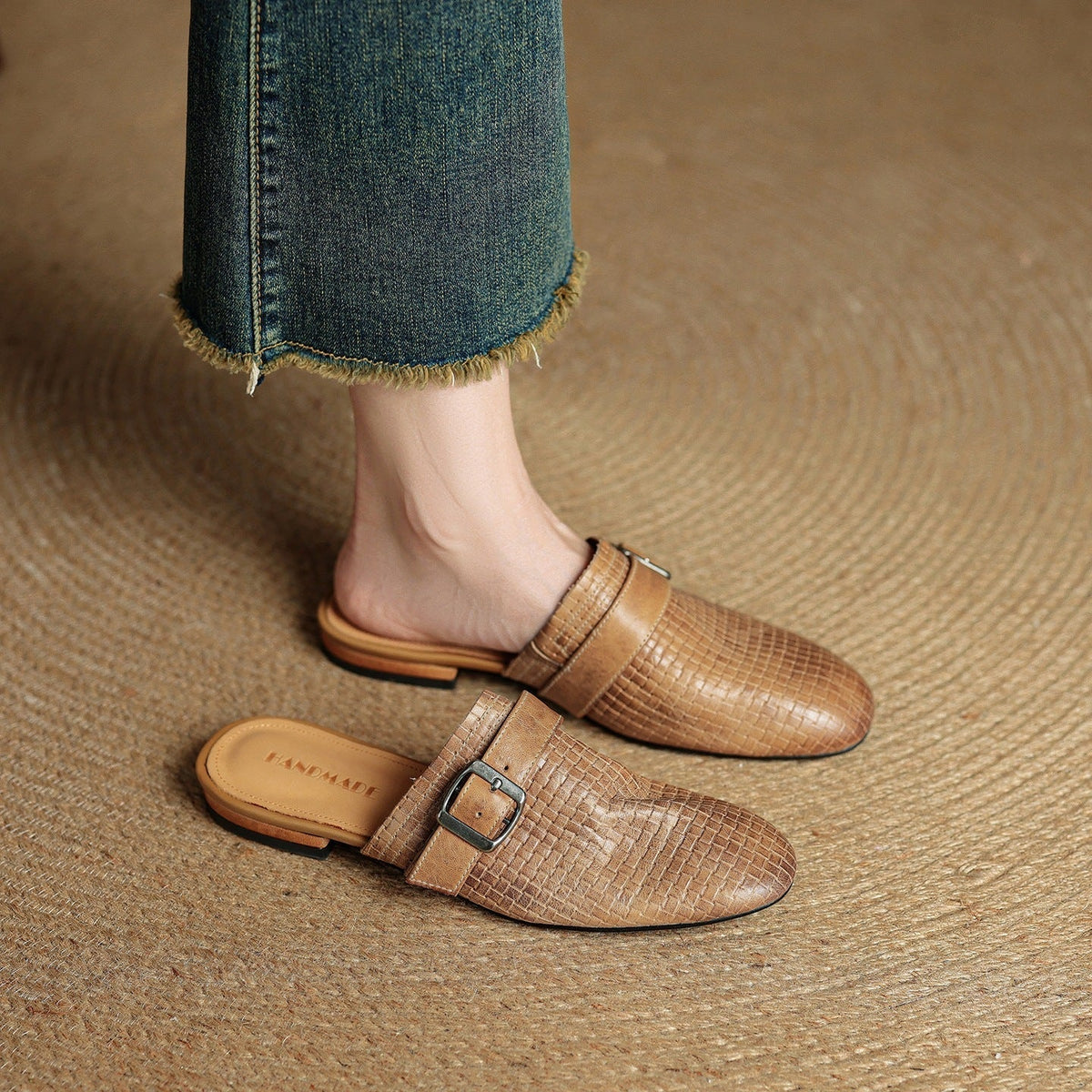 Emrie Mules de Piel Auténtica