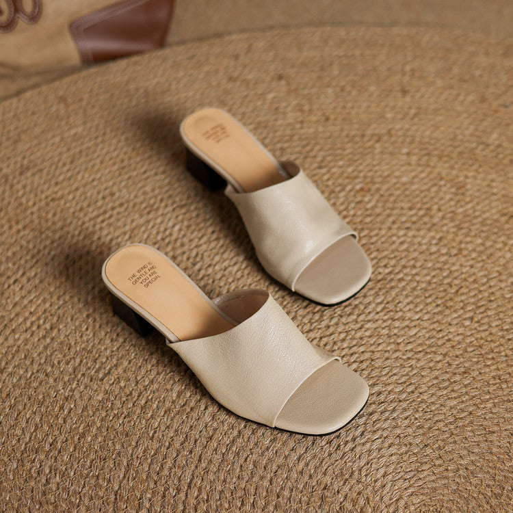 Avena Mules de Piel Auténtica