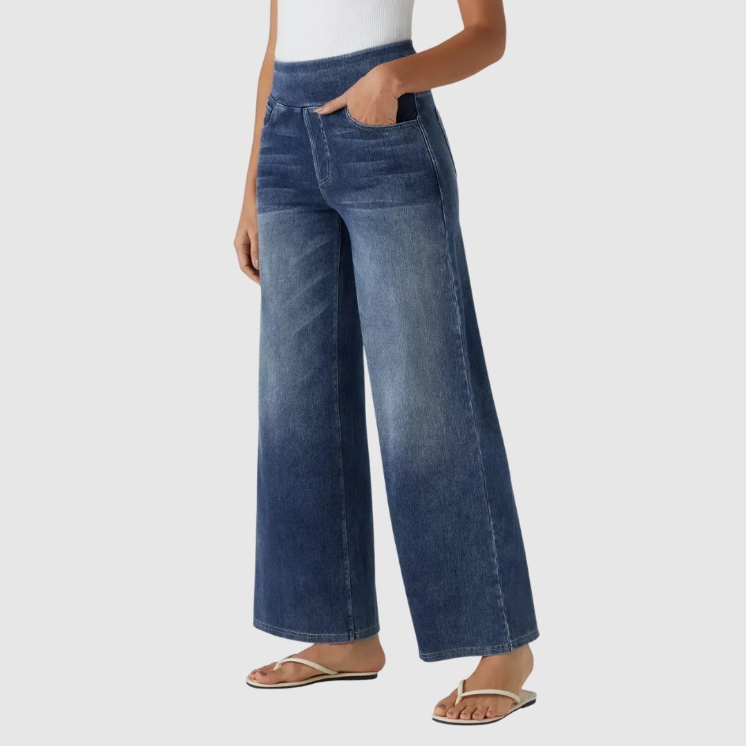 Eva | Pantalón Elástico de Cintura Alta y Cómodo