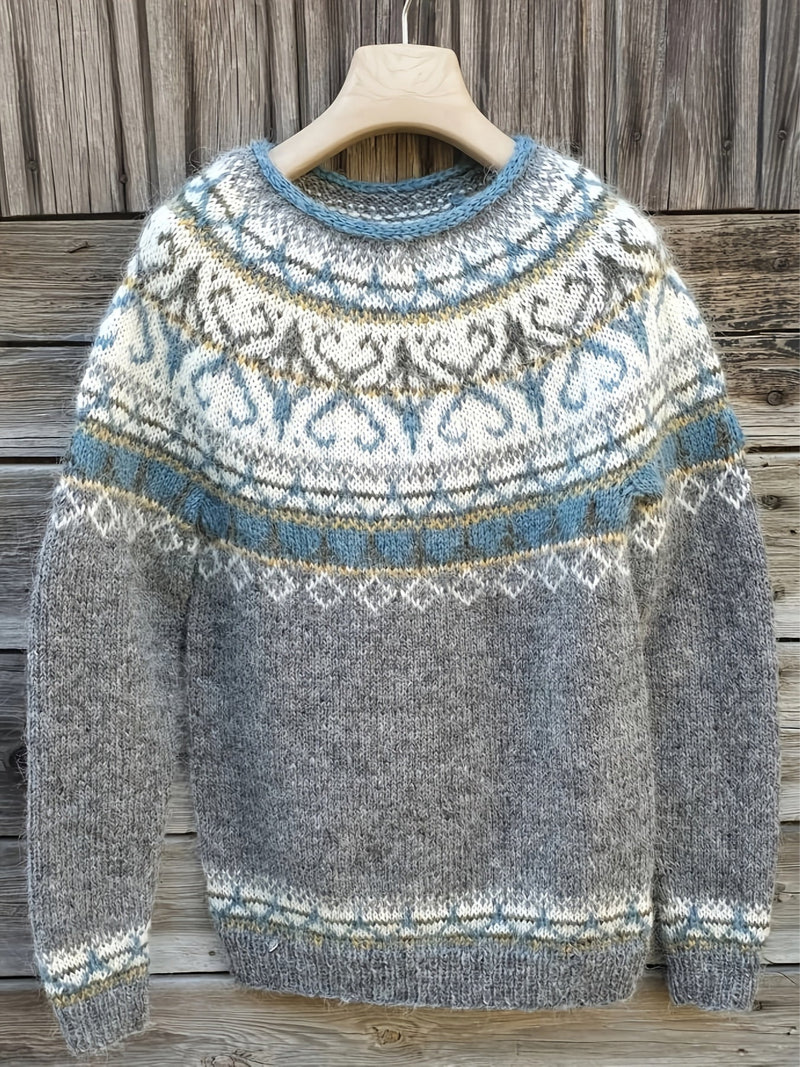 Elina – Jersey Cálido con Detalles Suaves de Invierno