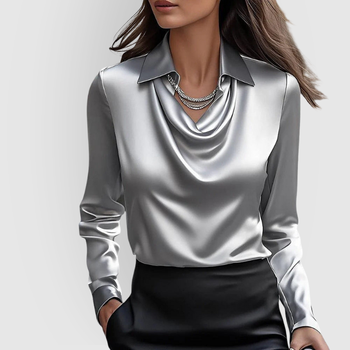 Ava | Blusa con Brillo Satinado