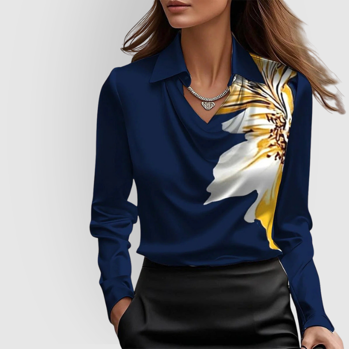 Ava | Blusa con Brillo Satinado