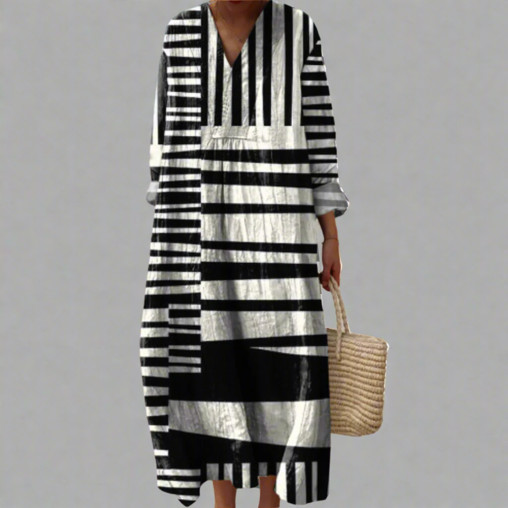 Doris Vestido Geométrico Elegante