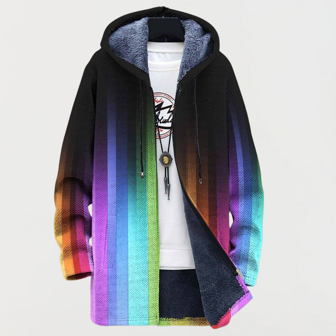 Imogen | Abrigo con Capucha de Rayas