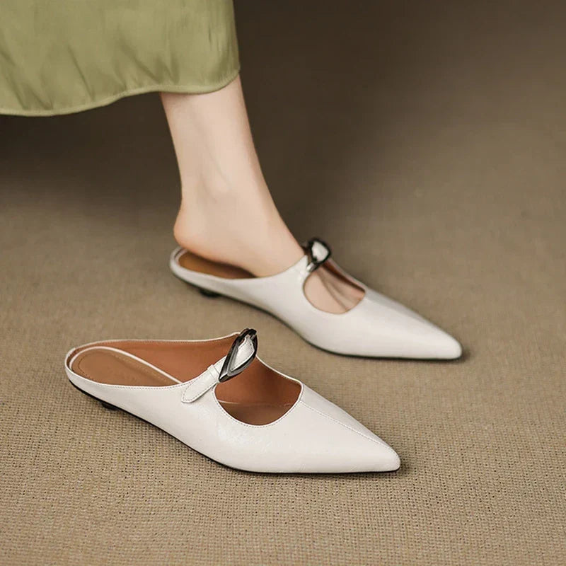 Alour Mules de Piel Auténtica